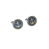 Boat Anchor Enamel Cufflinks